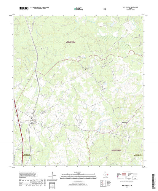 New Waverly Texas US Topo Map Image