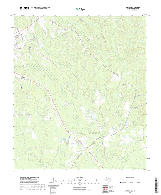 Newton East Texas US Topo Map Image