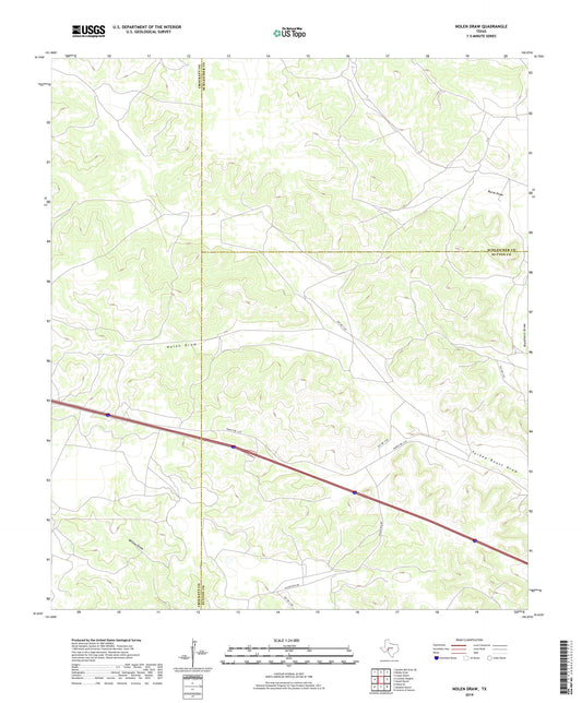 Nolen Draw Texas US Topo Map Image