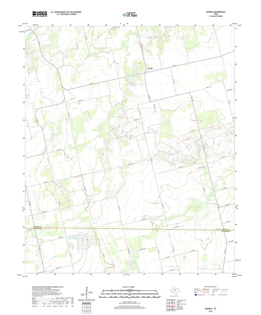 Noodle Texas US Topo Map Image