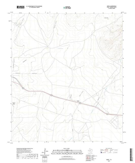 Nopal Texas US Topo Map Image