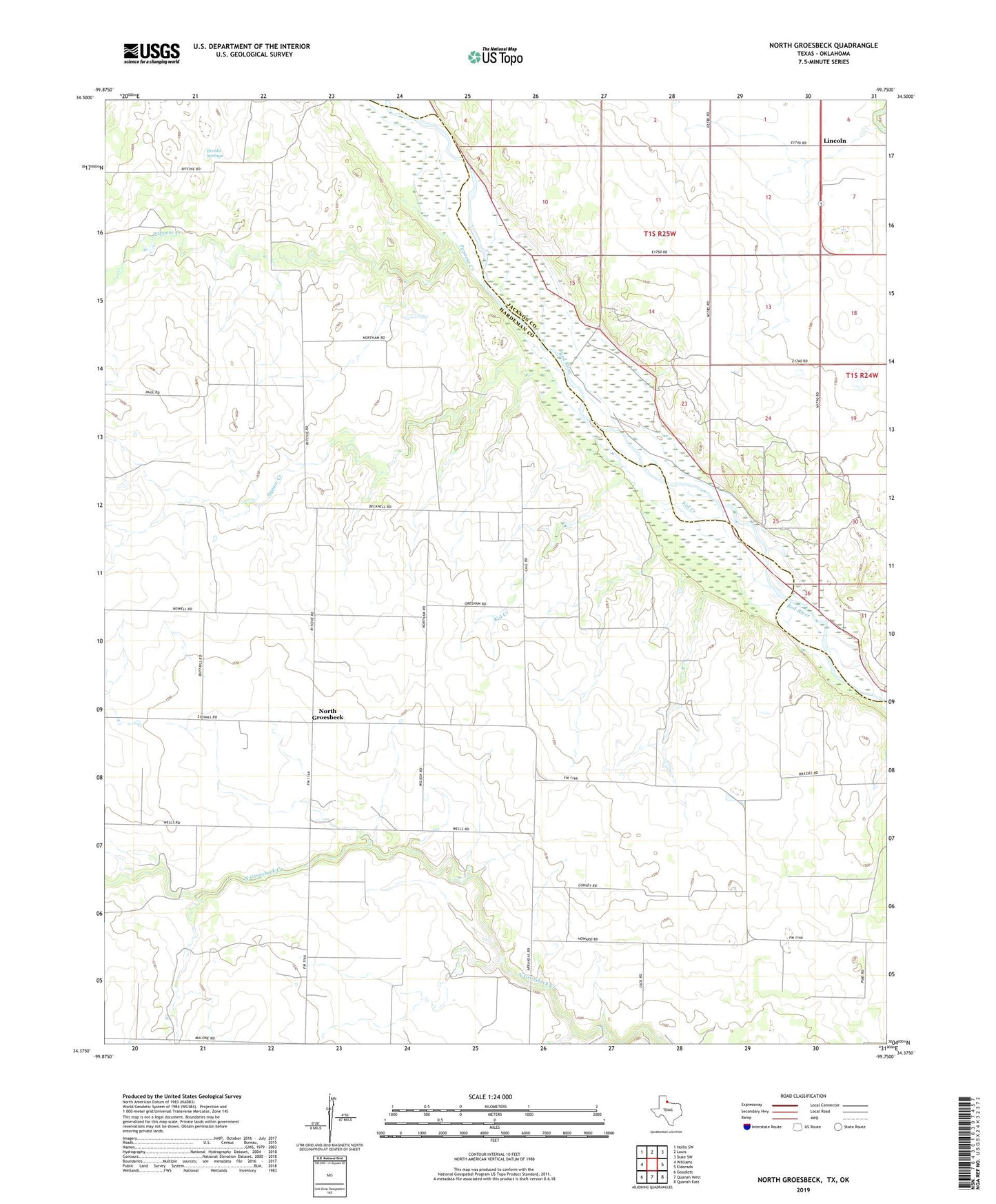 North Groesbeck Texas US Topo Map Image