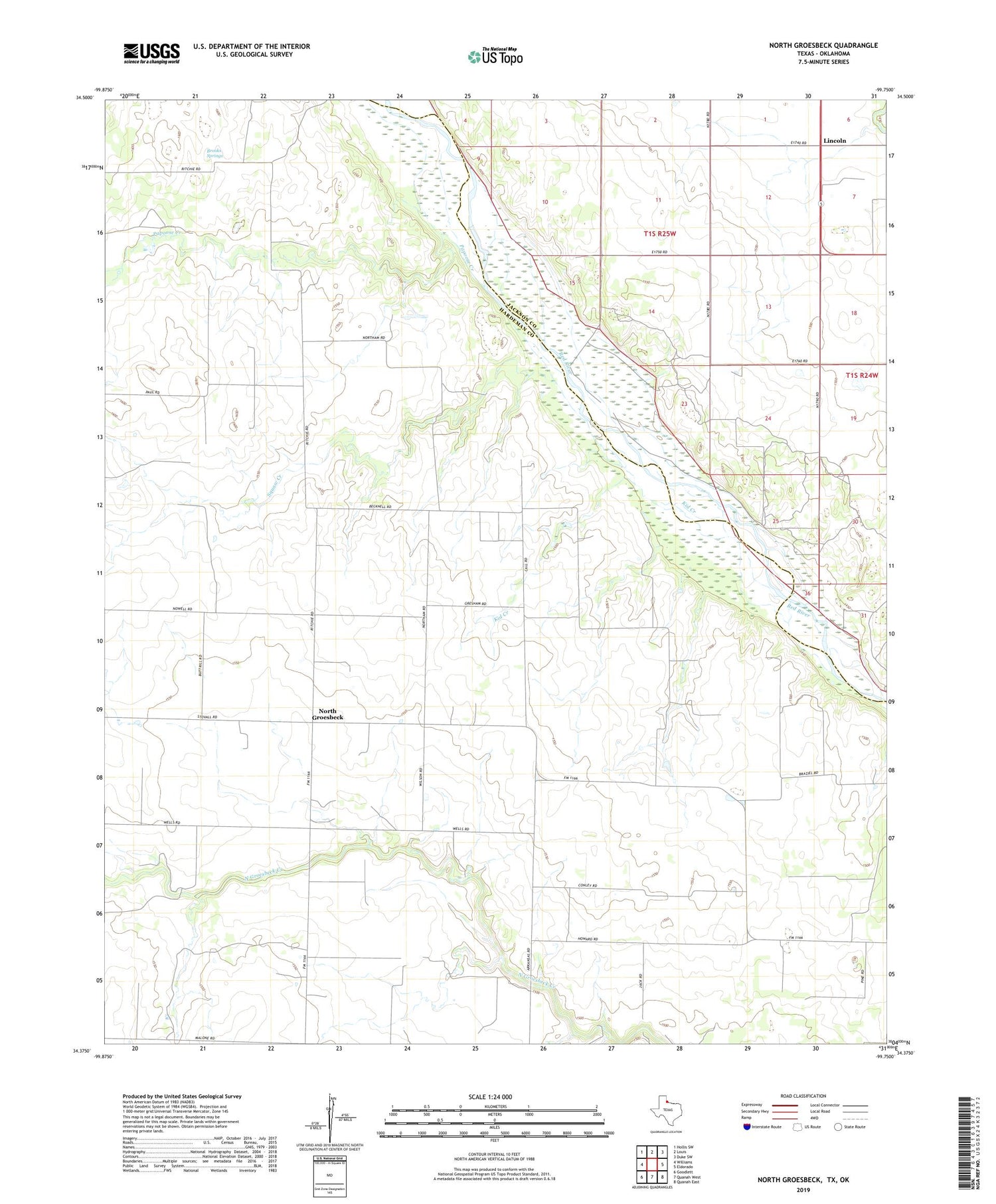 North Groesbeck Texas US Topo Map Image