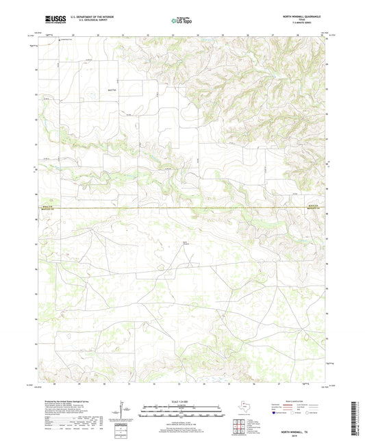 North Windmill Texas US Topo Map Image