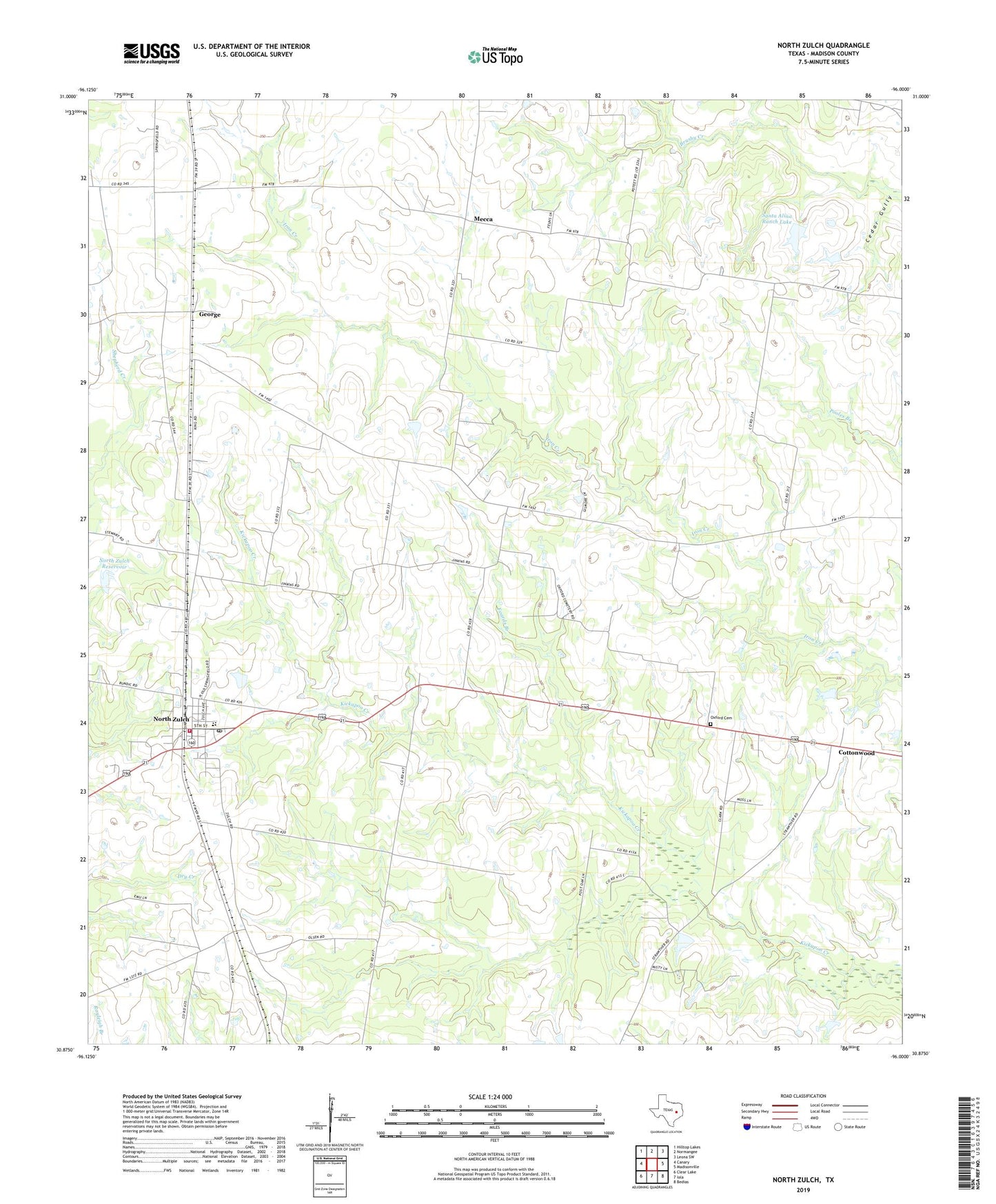 North Zulch Texas US Topo Map Image