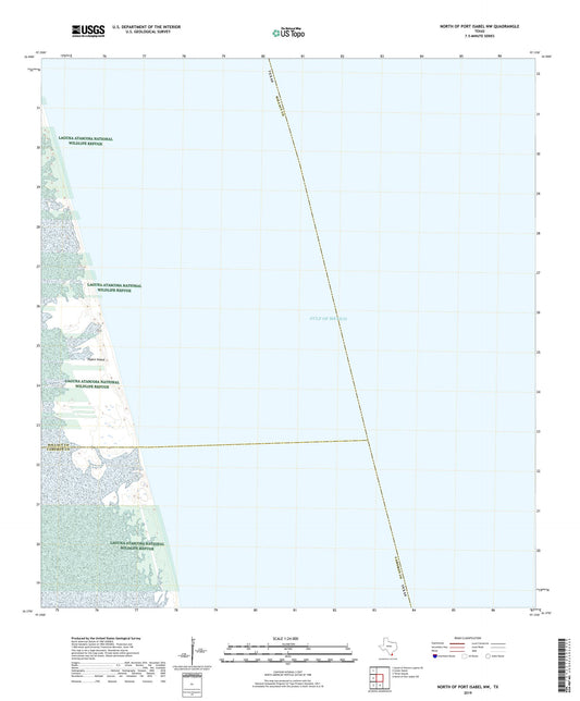 North of Port Isabel NW Texas US Topo Map Image