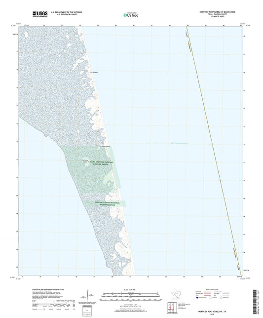 North of Port Isabel SW Texas US Topo Map Image