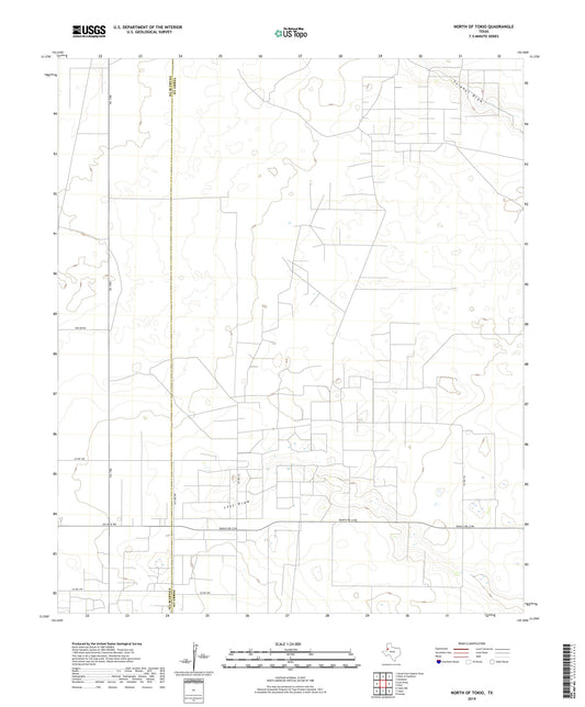 North of Tokio Texas US Topo Map Image