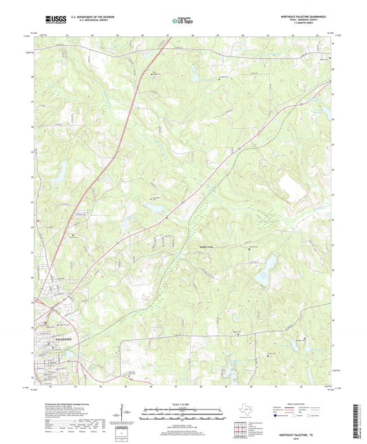 Northeast Palestine Texas US Topo Map Image