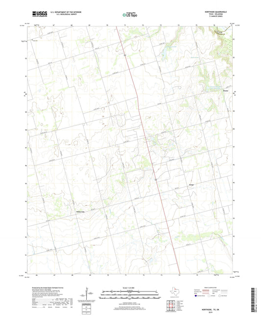 Northside Texas US Topo Map Image