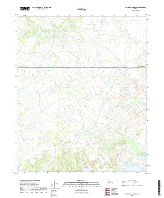 Northwest Lake Kemp Texas US Topo Map Image