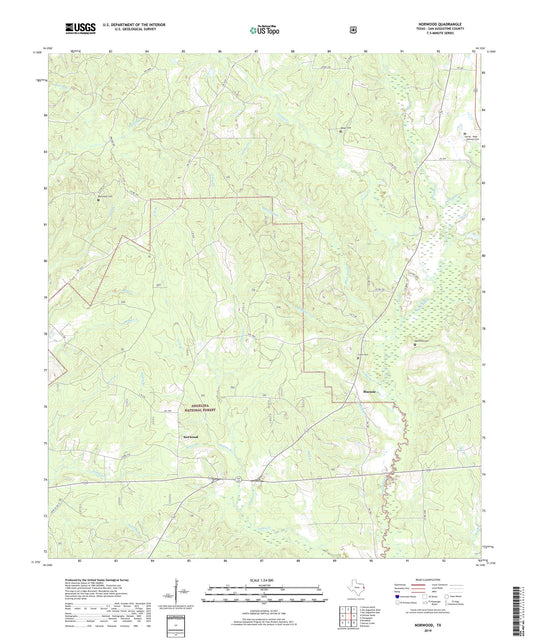 Norwood Texas US Topo Map Image