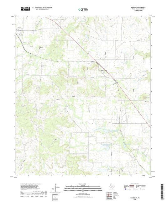 Novice East Texas US Topo Map Image