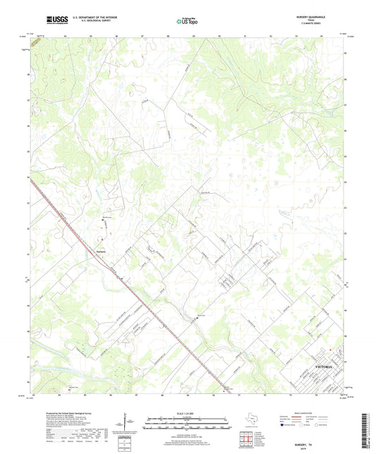 Nursery Texas US Topo Map Image