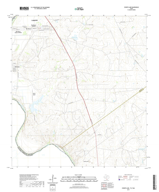 O'Keefe Lake Texas US Topo Map Image