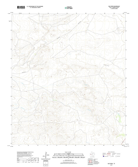 Oak Creek Texas US Topo Map Image