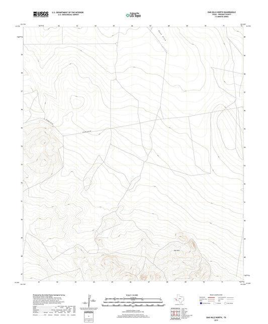 Oak Hills North Texas US Topo Map Image
