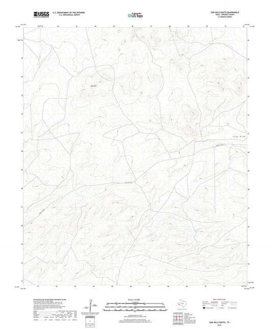 Oak Hills South Texas US Topo Map Image