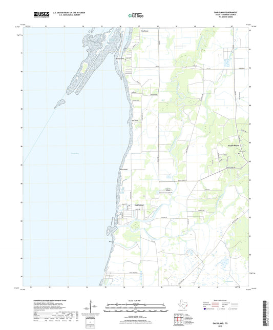 Oak Island Texas US Topo Map Image