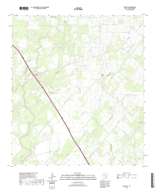 Oakville Texas US Topo Map Image