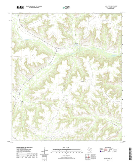 Oasis Ranch Texas US Topo Map Image