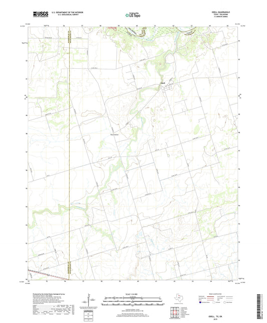 Odell Texas US Topo Map Image