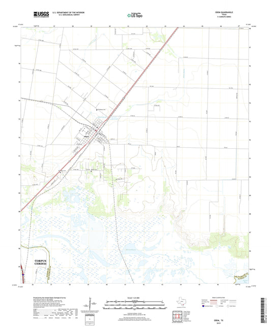 Odem Texas US Topo Map Image