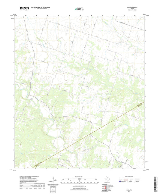 Ohio Texas US Topo Map Image