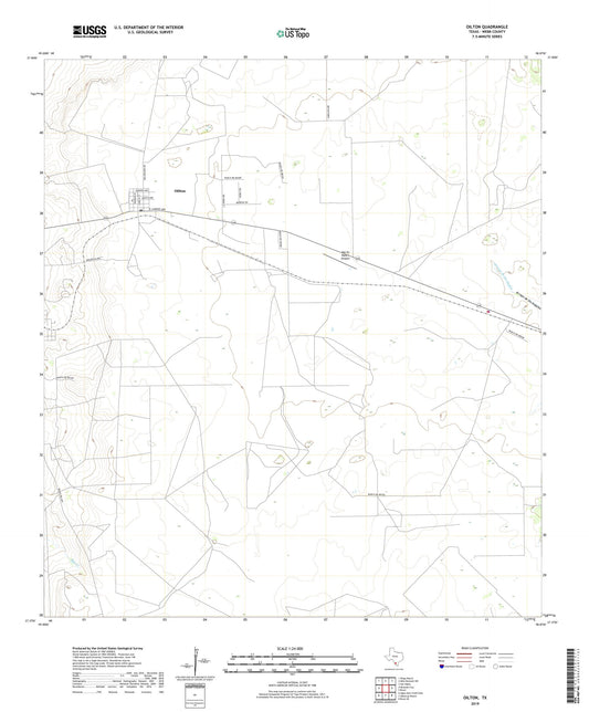 Oilton Texas US Topo Map Image