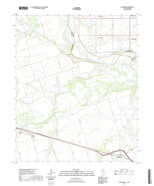 Oklaunion Texas US Topo Map Image