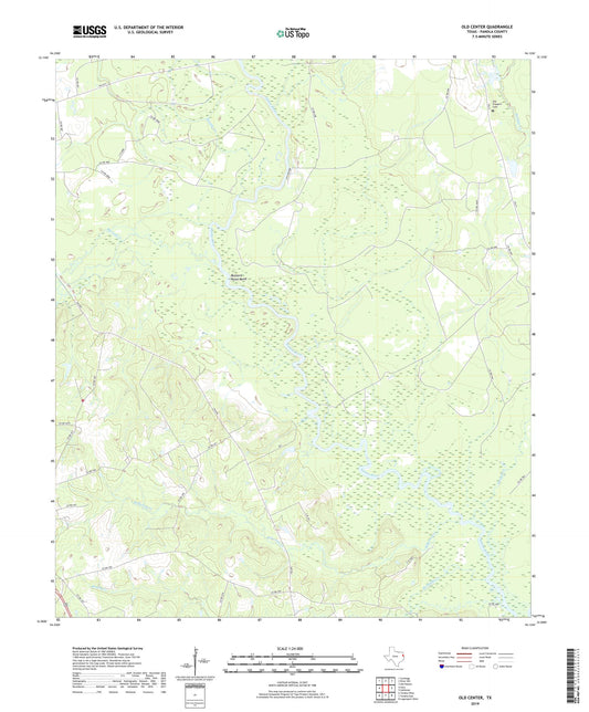 Old Center Texas US Topo Map Image