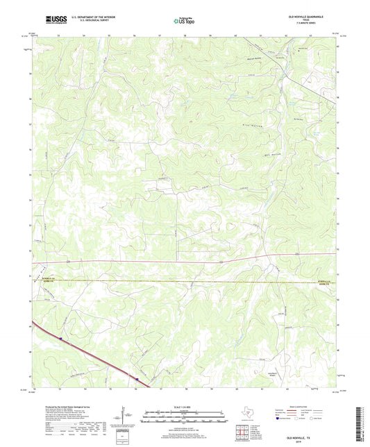 Old Noxville Texas US Topo Map Image