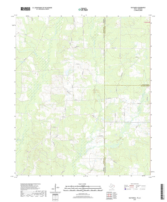Old Panola Texas US Topo Map Image