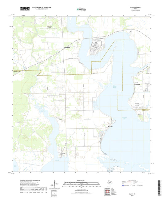 Olivia Texas US Topo Map Image