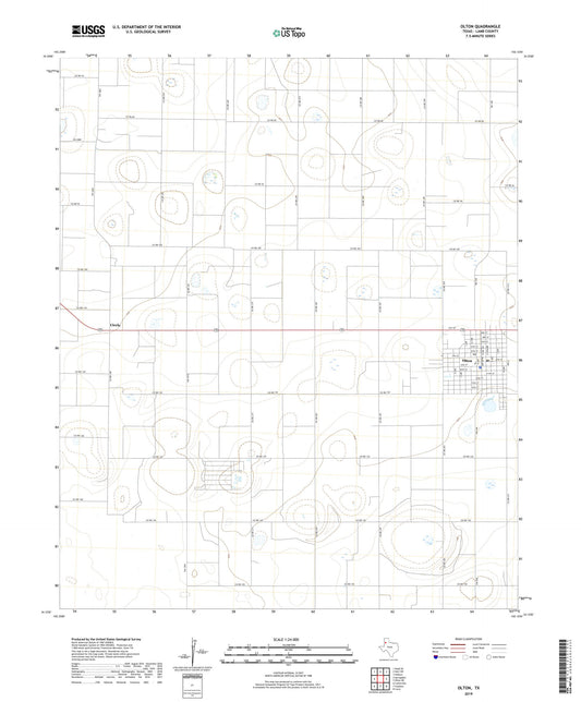 Olton Texas US Topo Map Image