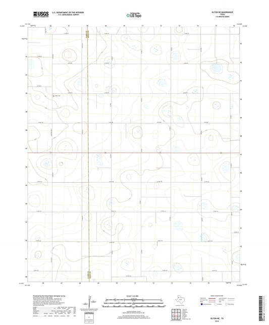 Olton NE Texas US Topo Map Image