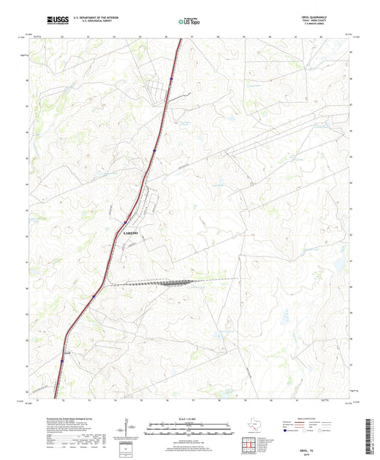 Orvil Texas US Topo Map Image