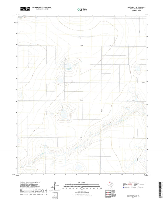 Overstreet Lake Texas US Topo Map Image