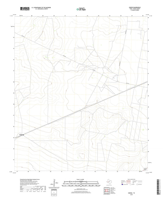 Owego Texas US Topo Map Image
