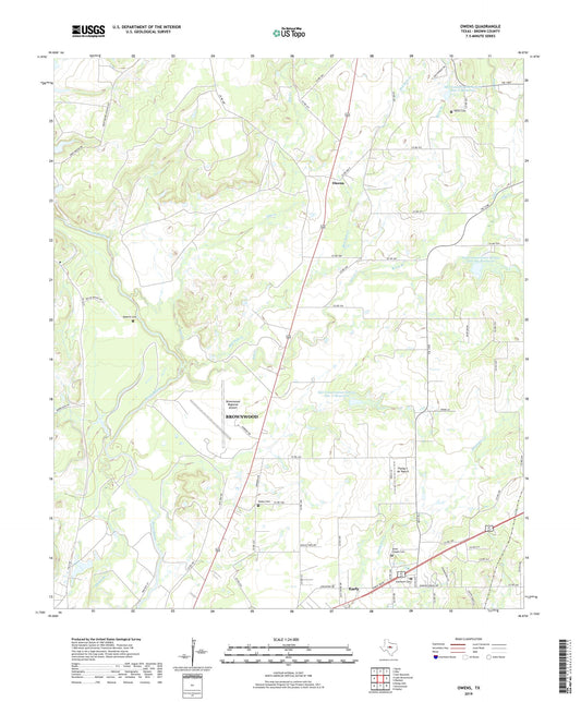 Owens Texas US Topo Map Image