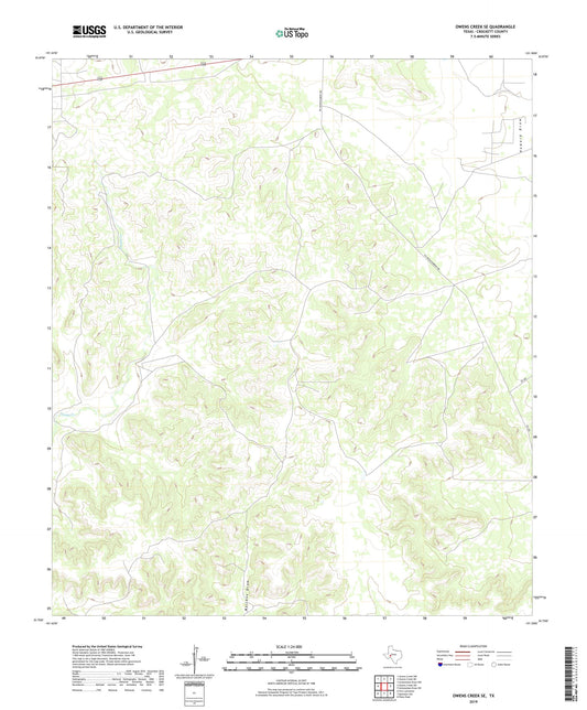 Owens Creek SE Texas US Topo Map Image