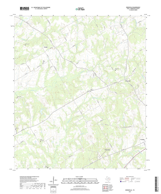 Owensville Texas US Topo Map Image