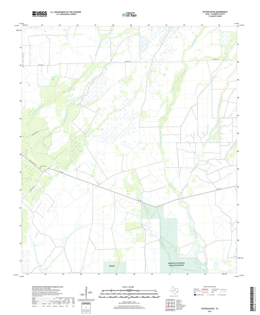 Oyster Bayou Texas US Topo Map Image