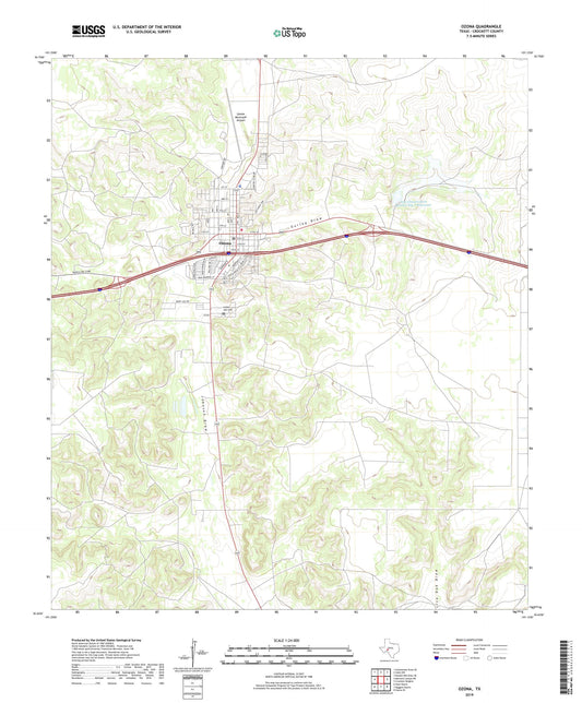 Ozona Texas US Topo Map Image