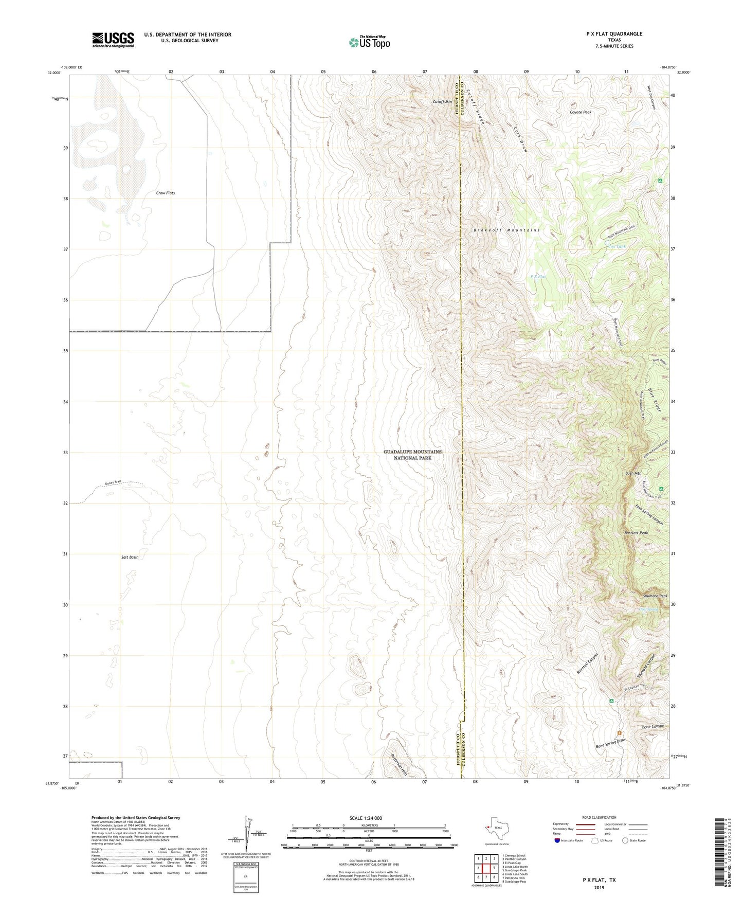P X Flat Texas US Topo Map Image