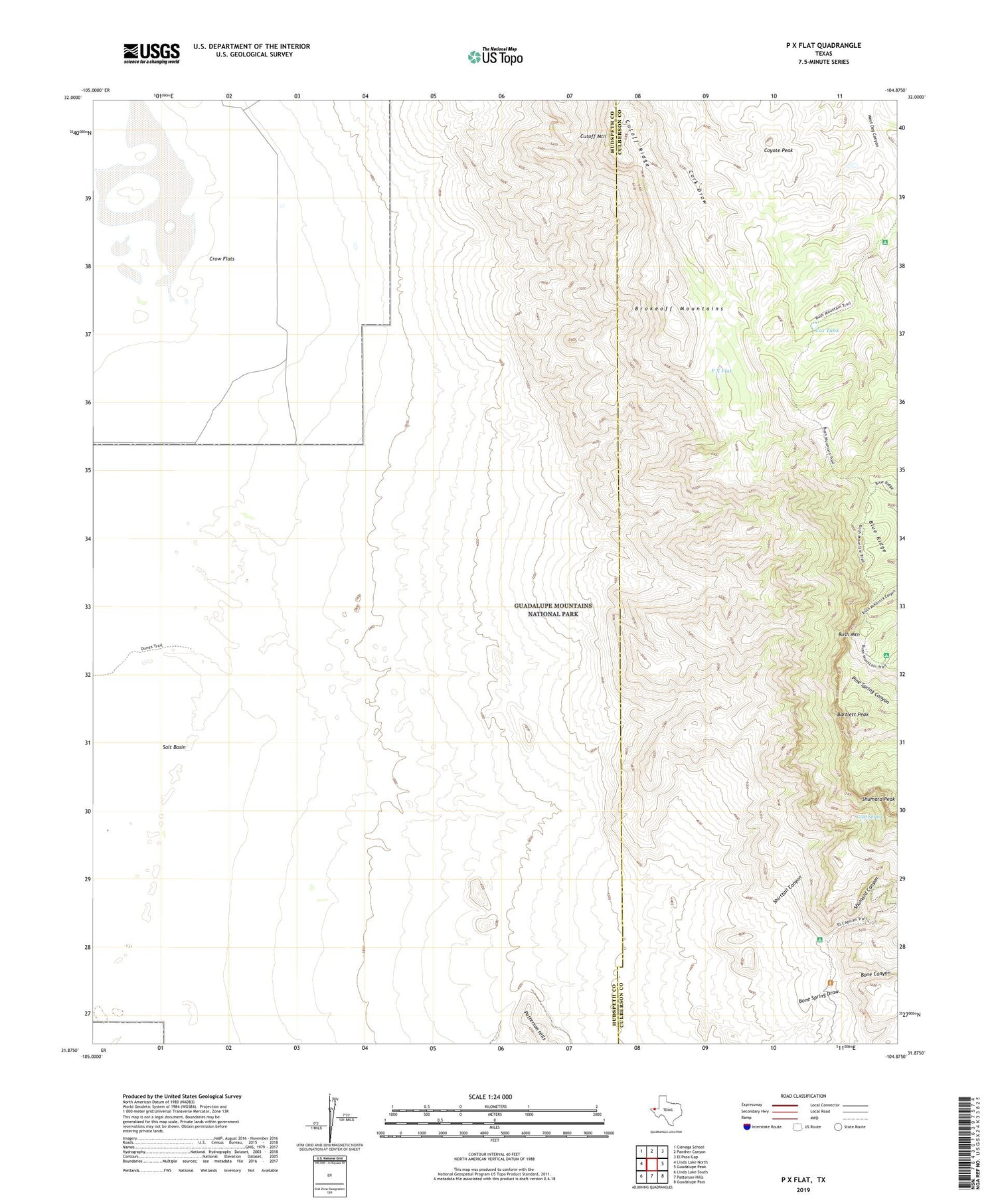P X Flat Texas US Topo Map Image