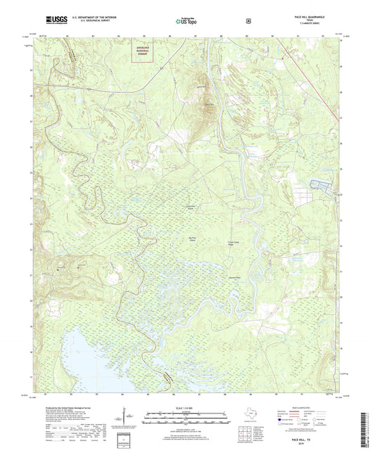 Pace Hill Texas US Topo Map Image