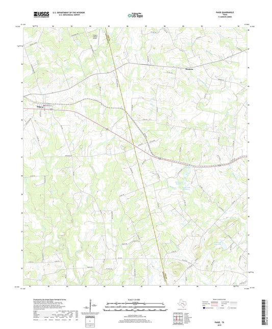 Paige Texas US Topo Map Image
