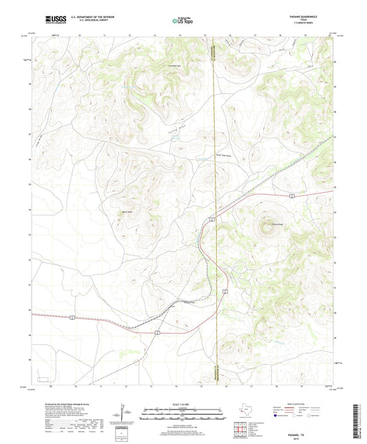 Paisano Texas US Topo Map Image