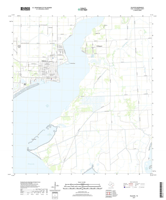 Palacios Texas US Topo Map Image